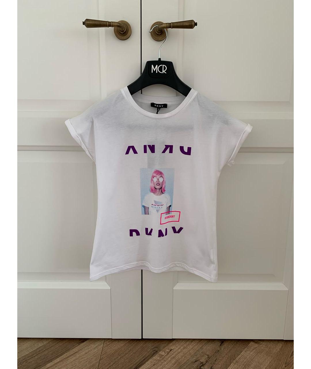 DKNY Белый хлопковый детская футболка / топ, фото 9