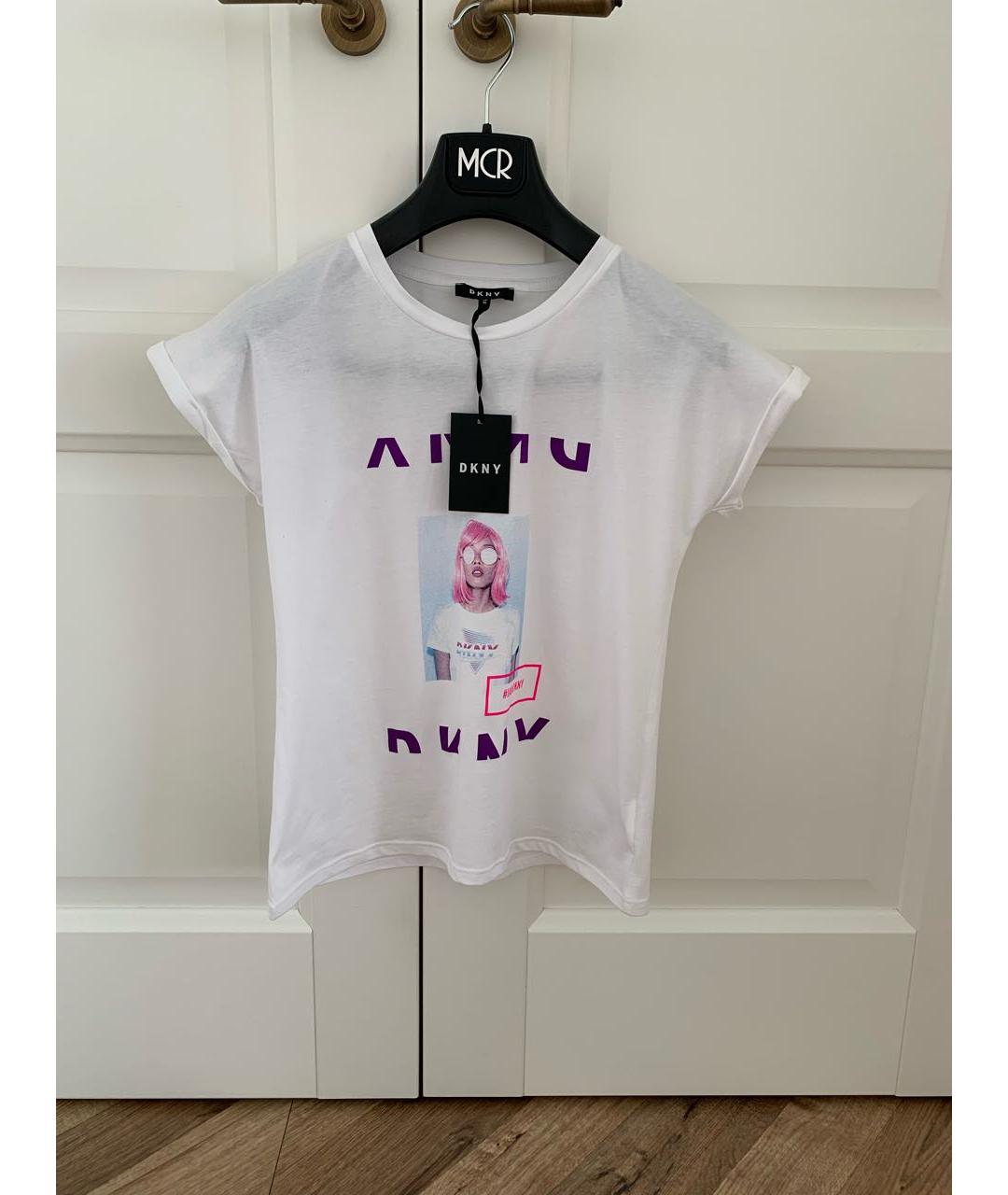 DKNY Белый хлопковый детская футболка / топ, фото 7