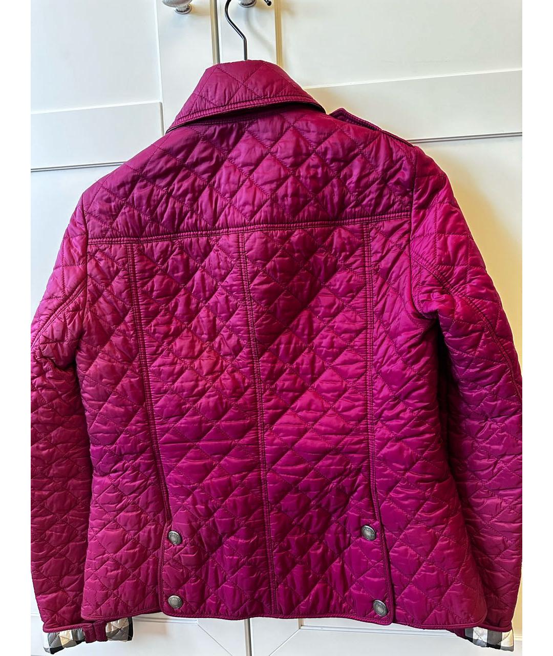 BURBERRY Фуксия полиамидовая куртка, фото 2