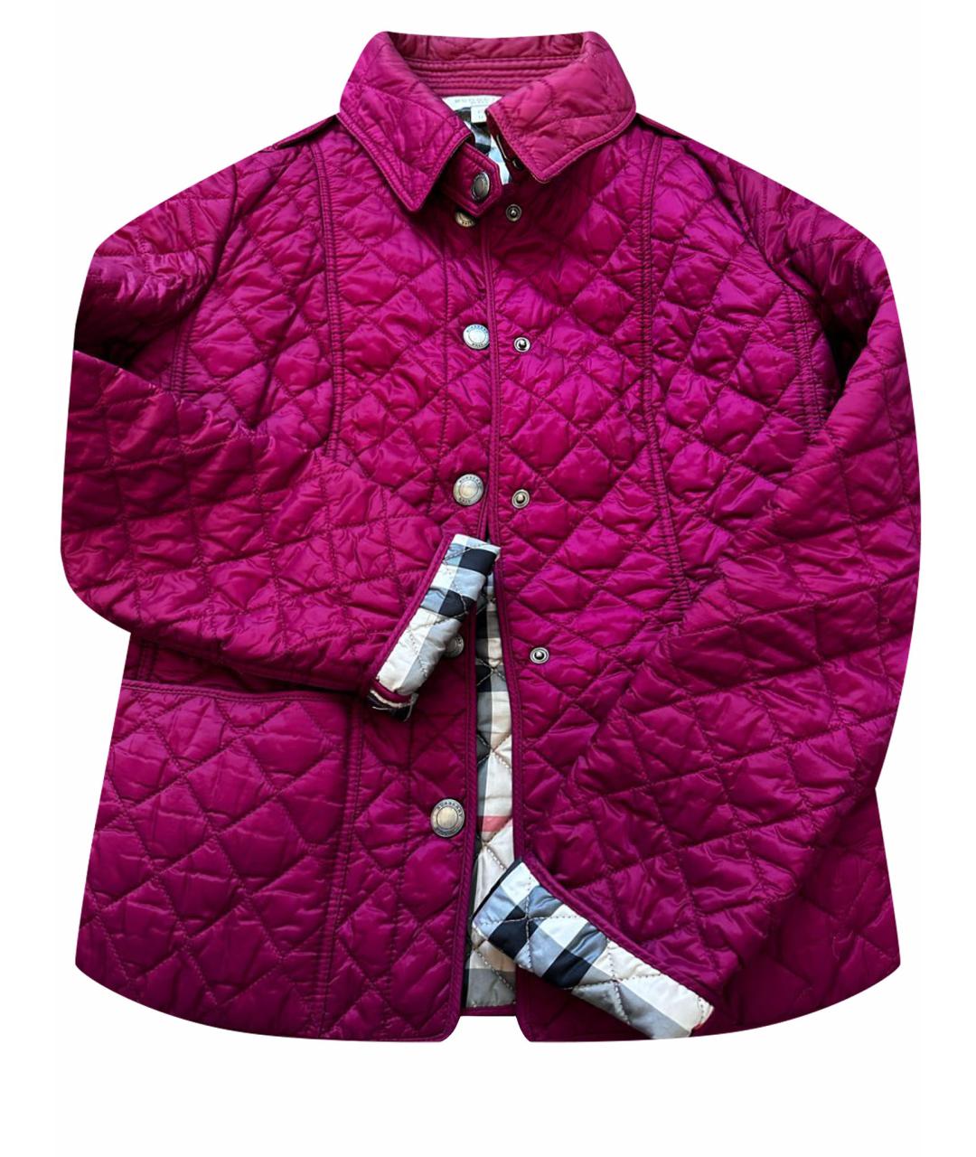 BURBERRY Фуксия полиамидовая куртка, фото 1