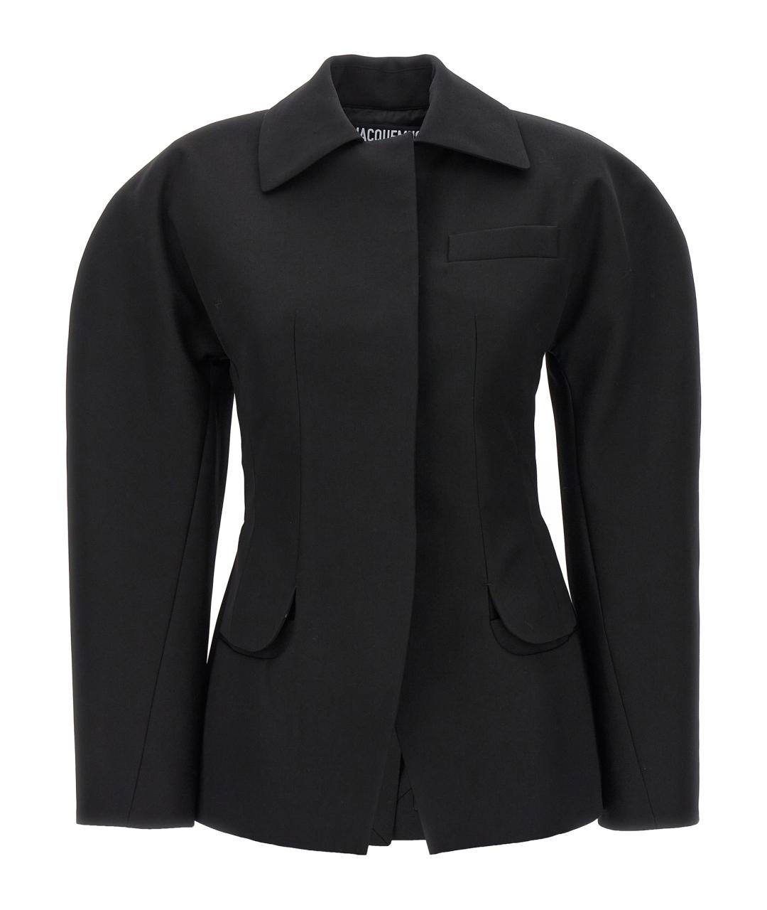 JACQUEMUS Черный шерстяной жакет/пиджак, фото 1