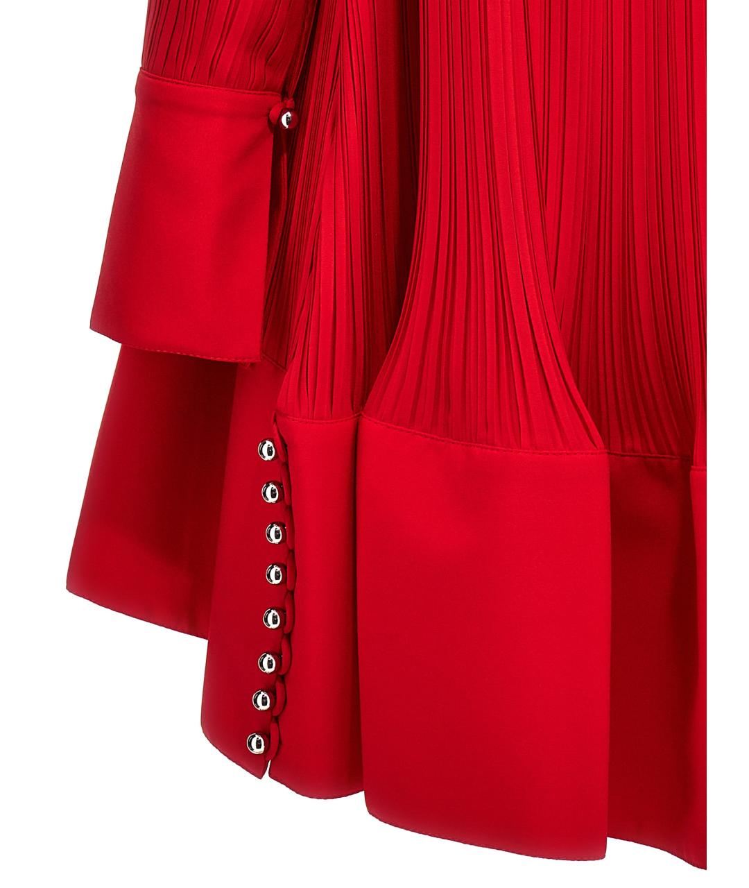 LANVIN Красное полиэстеровое повседневное платье, фото 4