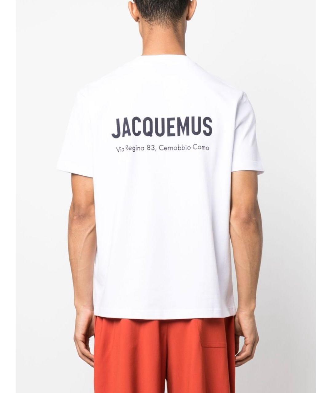 JACQUEMUS Белая хлопковая футболка, фото 2