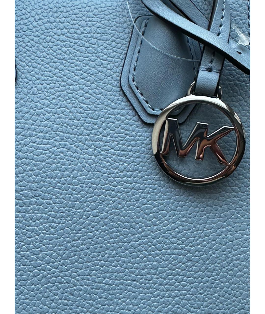 MICHAEL KORS Голубая сумка тоут из искусственной кожи, фото 7