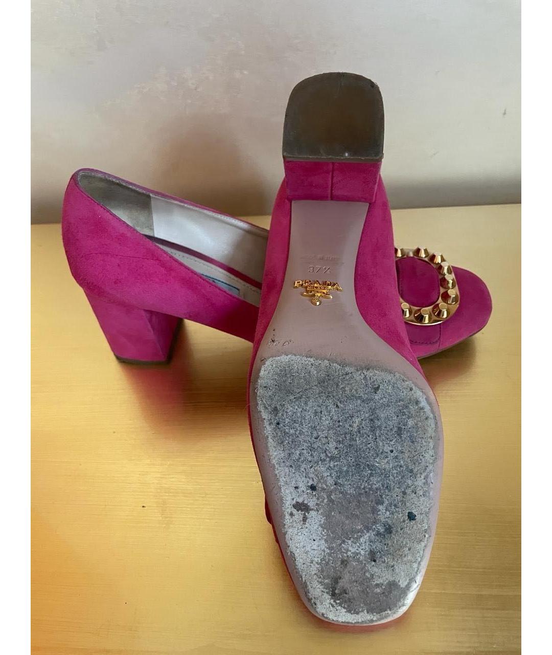 PRADA Розовые замшевые туфли, фото 6