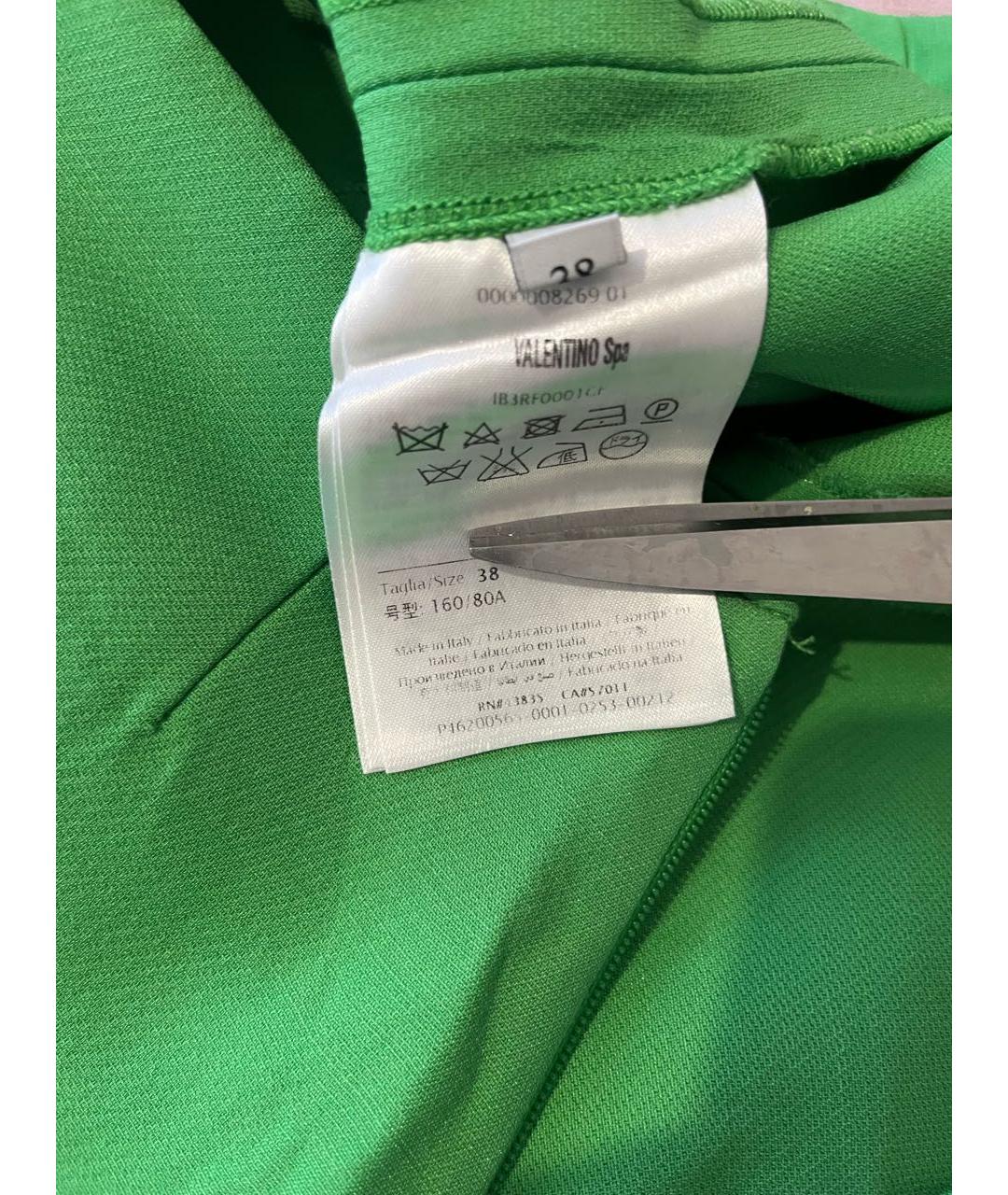 VALENTINO Зеленые шелковые шорты, фото 4
