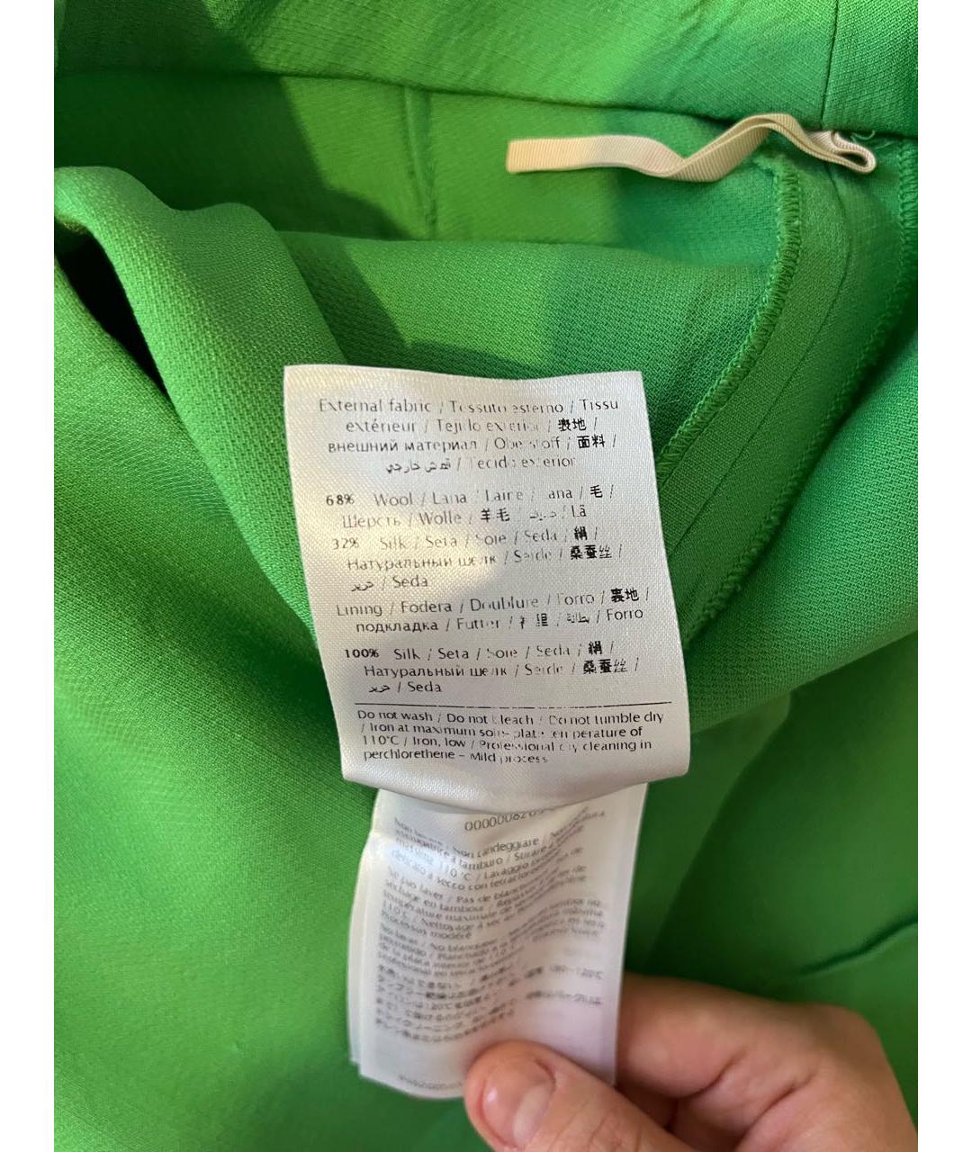 VALENTINO Зеленые шелковые шорты, фото 5
