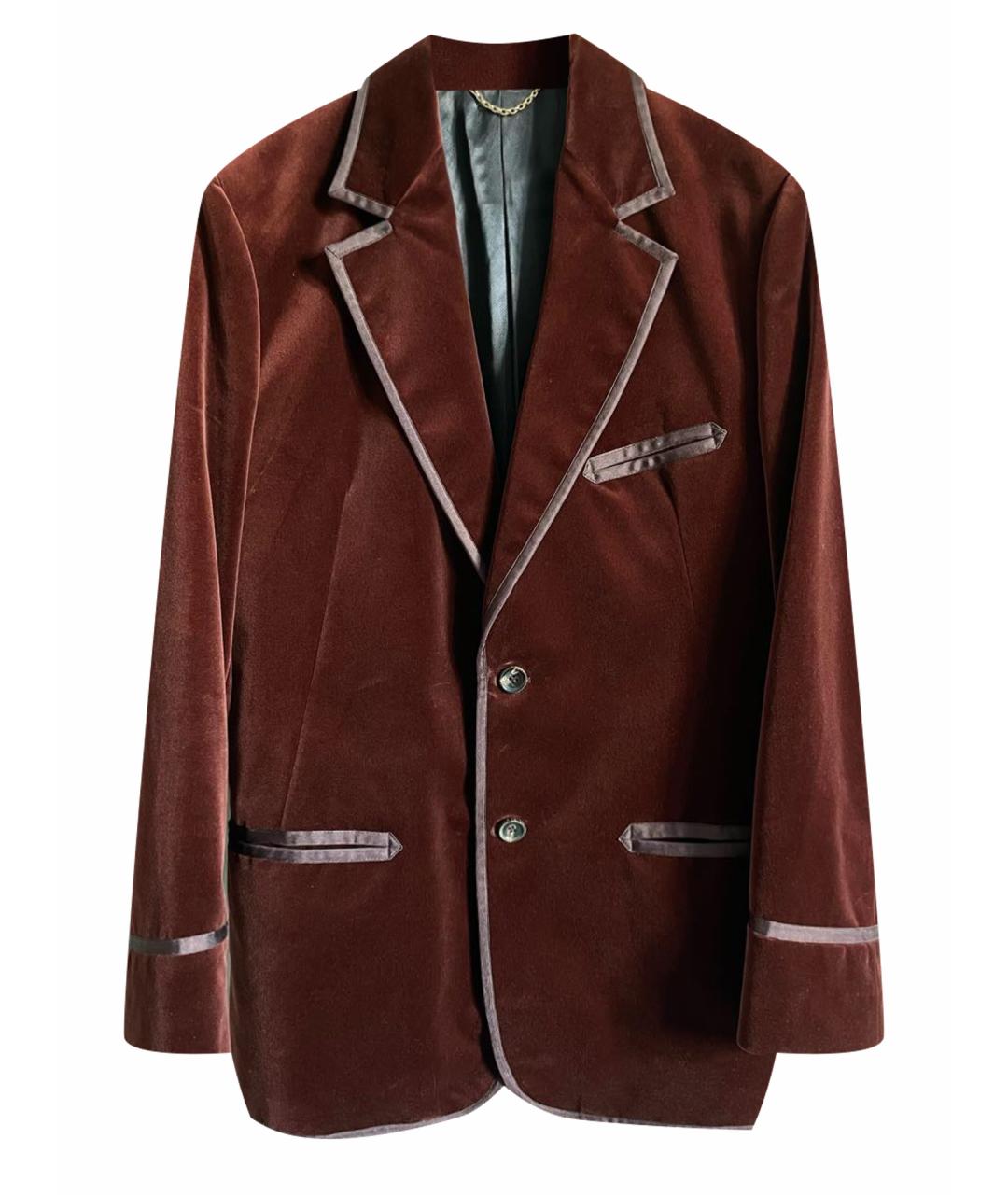 LOUIS VUITTON PRE-OWNED Бордовый хлопковый пиджак, фото 1
