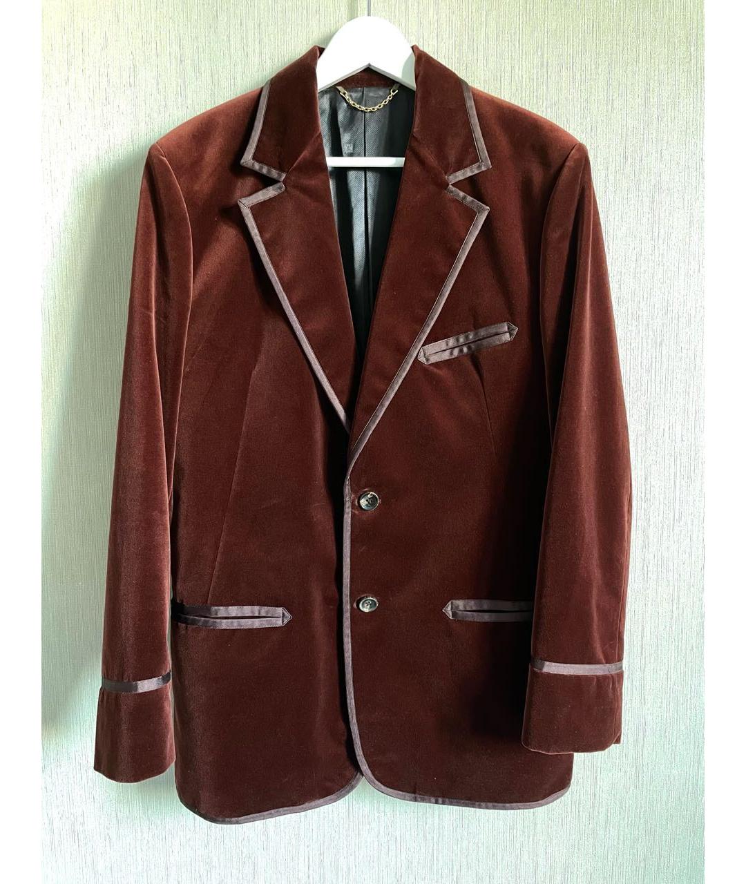 LOUIS VUITTON PRE-OWNED Бордовый хлопковый пиджак, фото 7