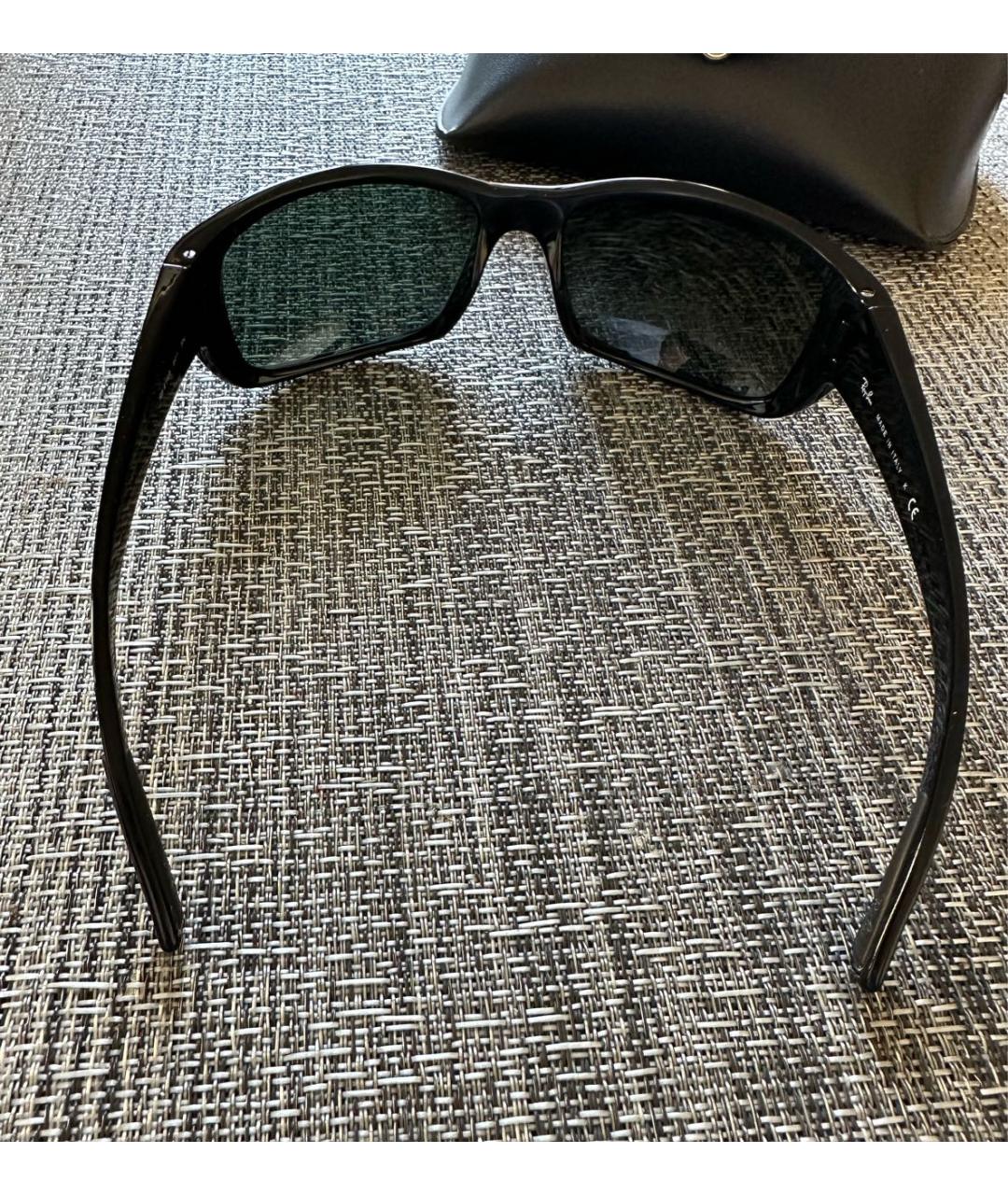 RAY BAN Черные пластиковые солнцезащитные очки, фото 7
