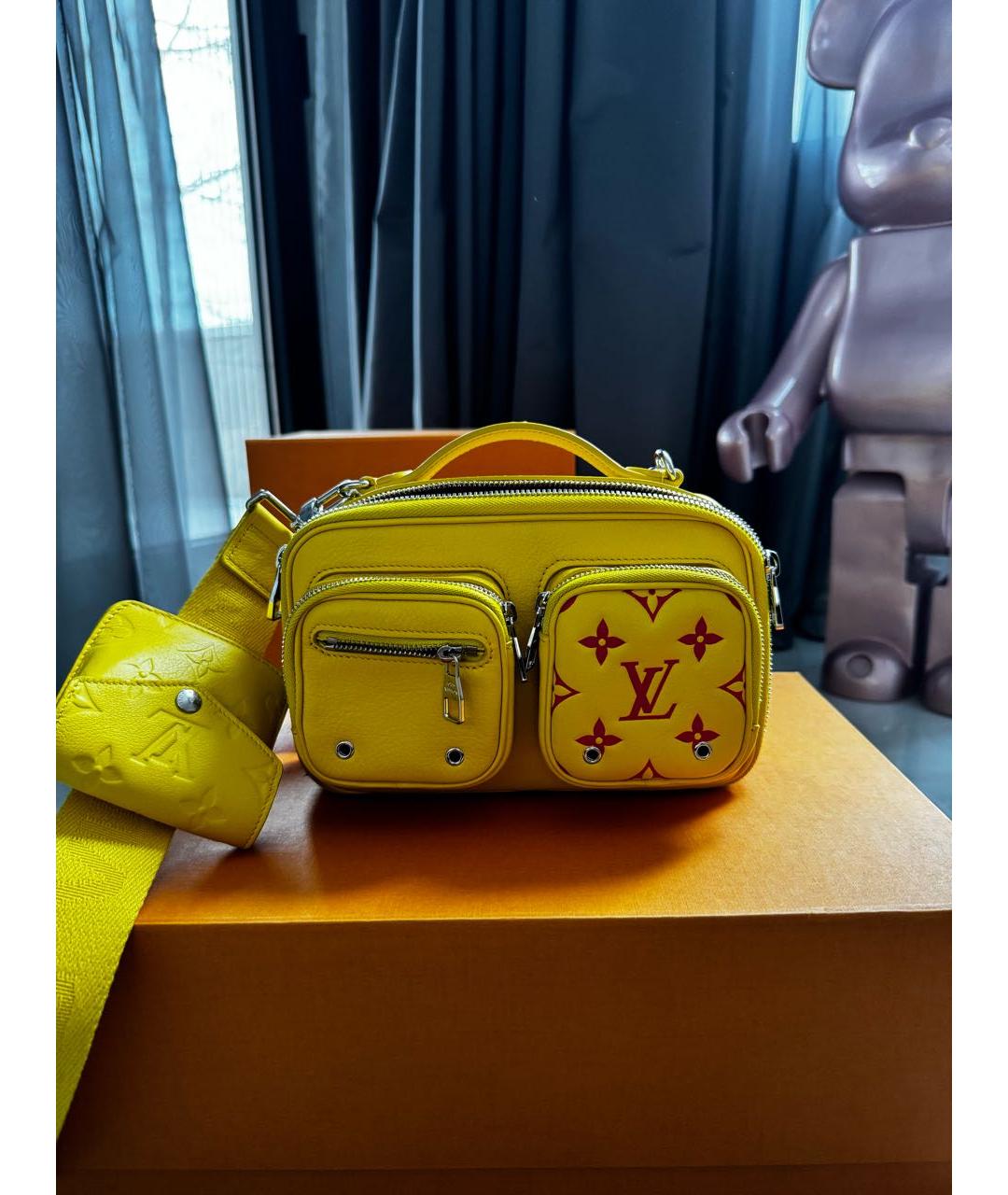 LOUIS VUITTON PRE-OWNED Желтая кожаная сумка через плечо, фото 5