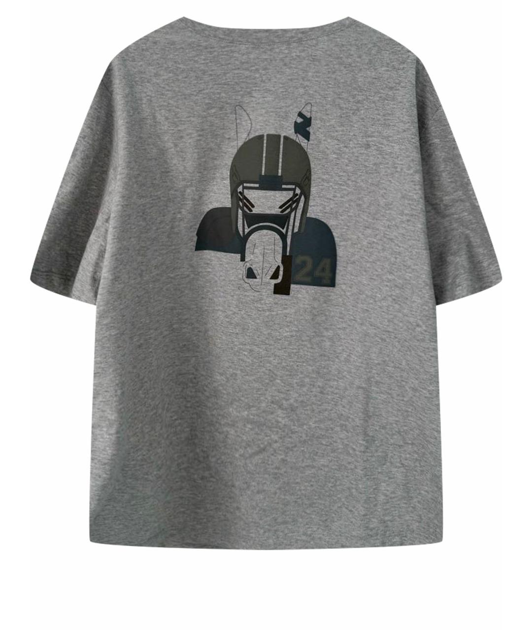 HERMES PRE-OWNED Серая хлопковая футболка, фото 1