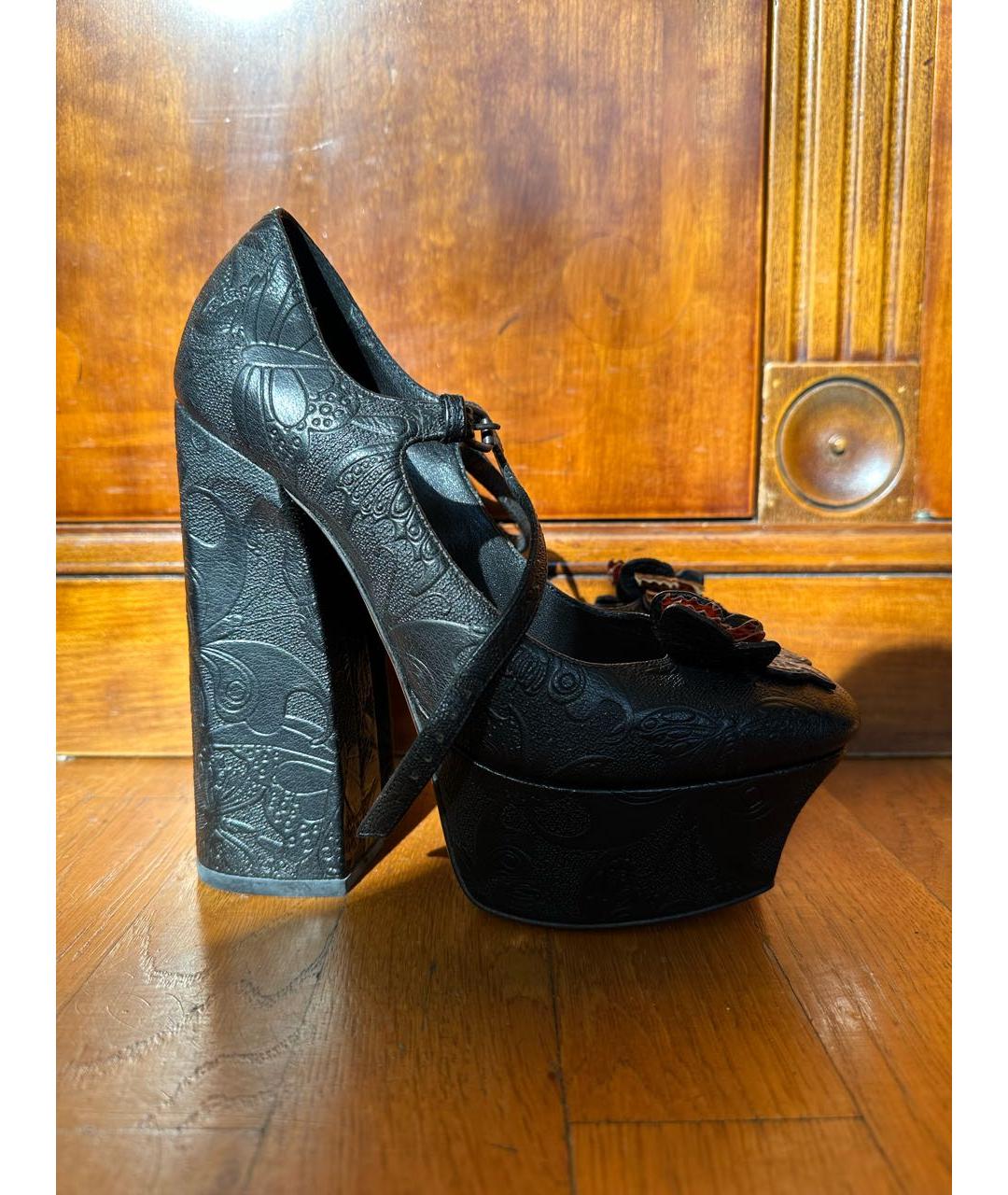 BOTTEGA VENETA Черные кожаные туфли, фото 8