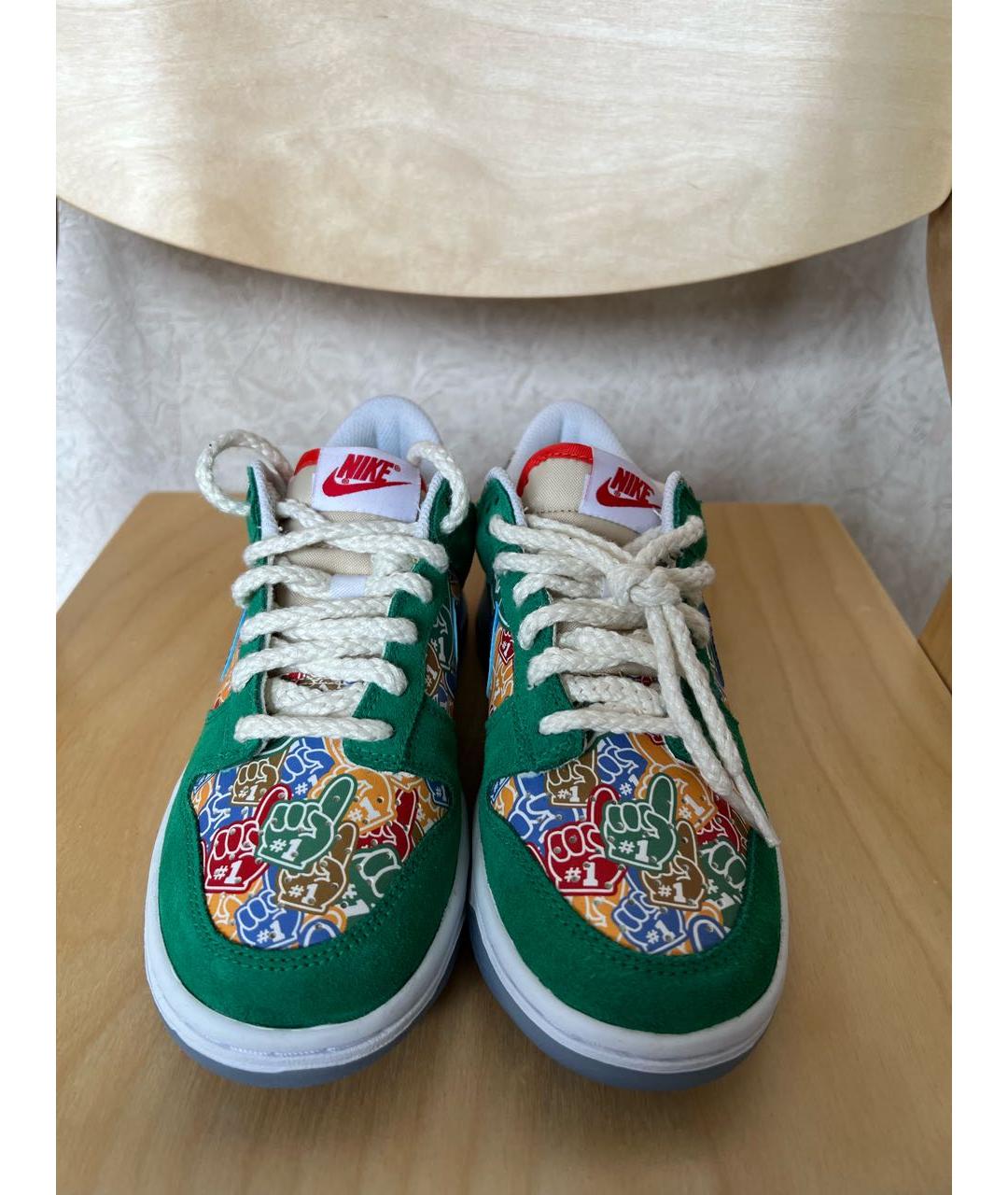 NIKE Зеленые замшевые кеды, фото 2