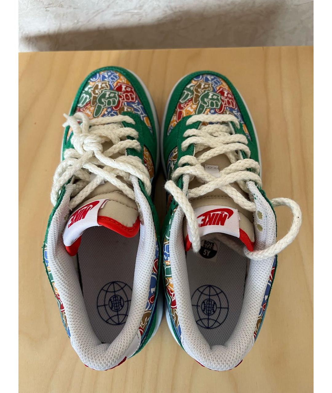 NIKE Зеленые замшевые кеды, фото 3