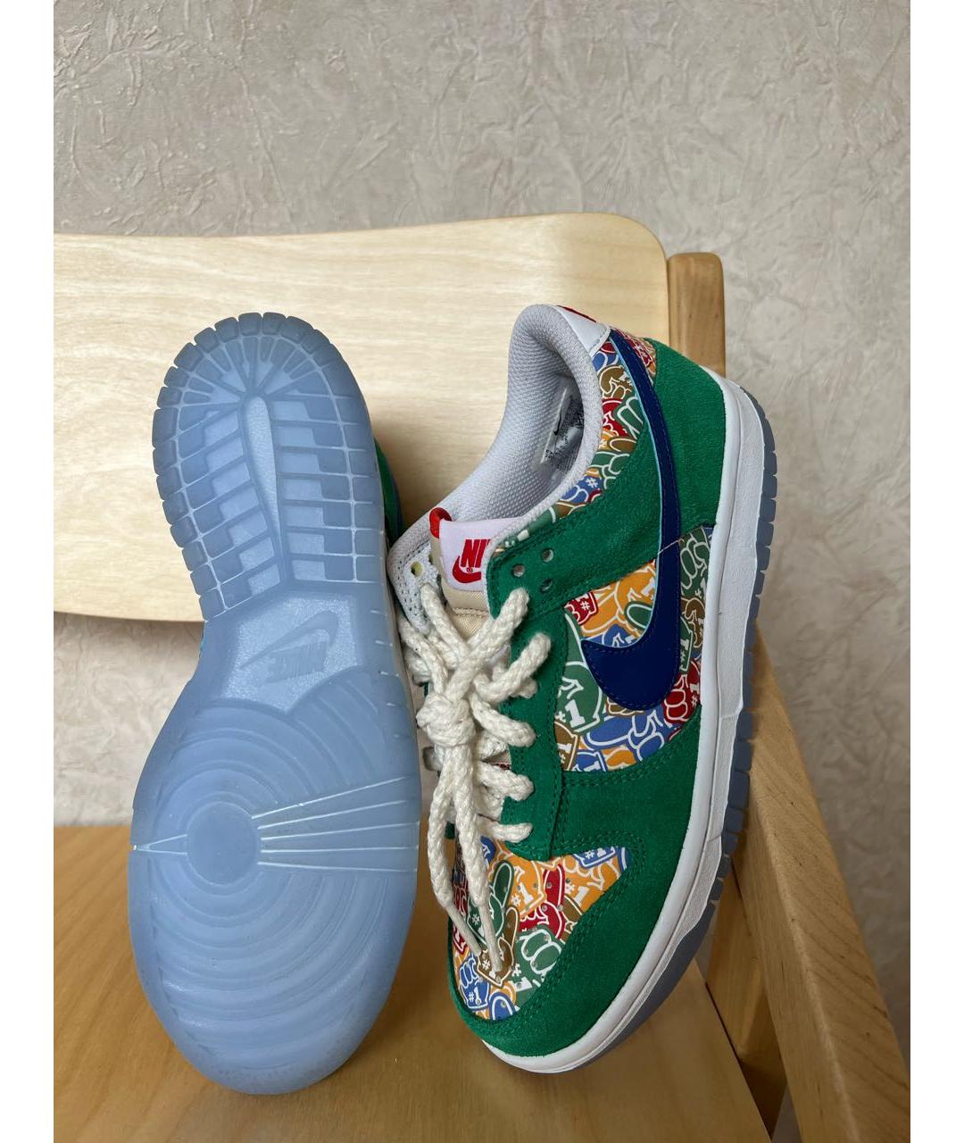 NIKE Зеленые замшевые кеды, фото 5