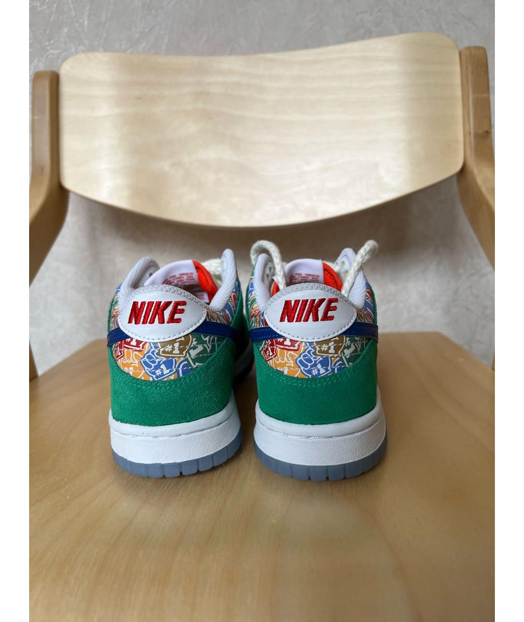 NIKE Зеленые замшевые кеды, фото 4