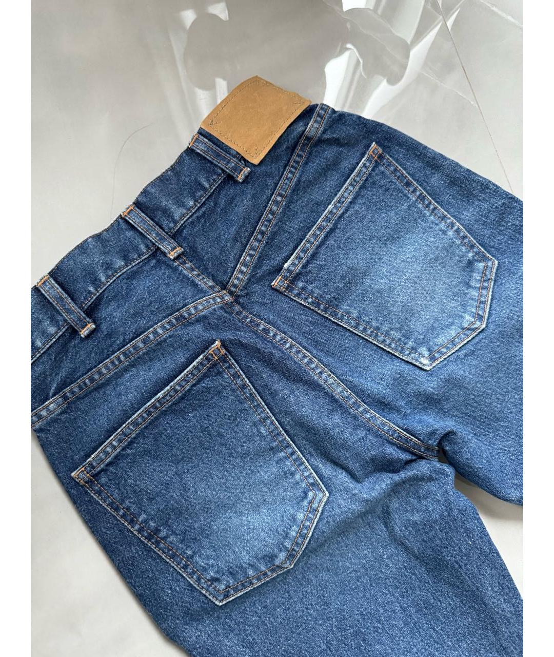 CELINE Синие хлопко-кашемировые джинсы слим, фото 3