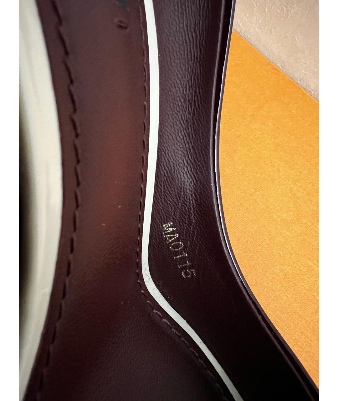 LOUIS VUITTON Бордовые туфли из лакированной кожи, фото 5
