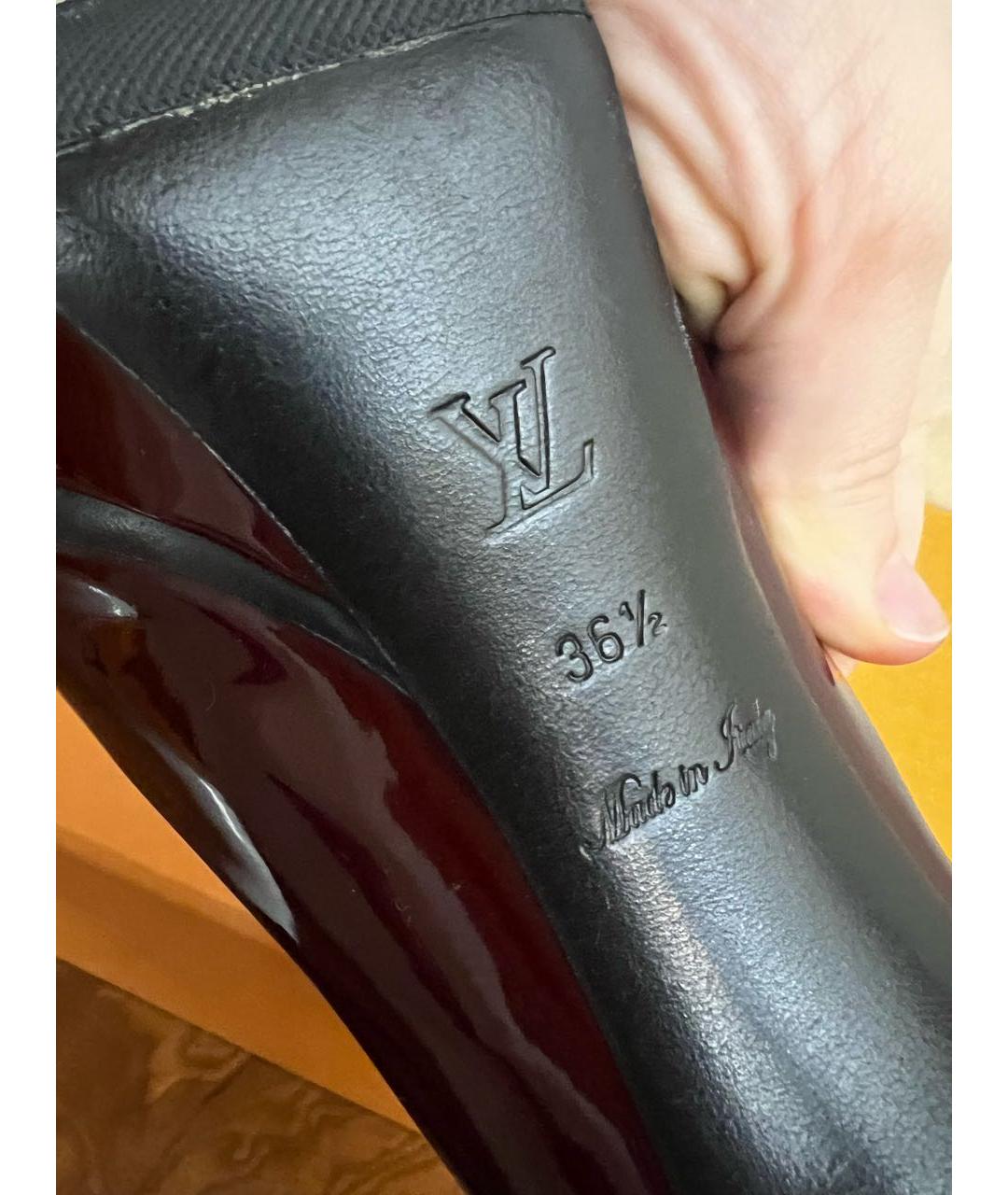 LOUIS VUITTON Бордовые туфли из лакированной кожи, фото 6