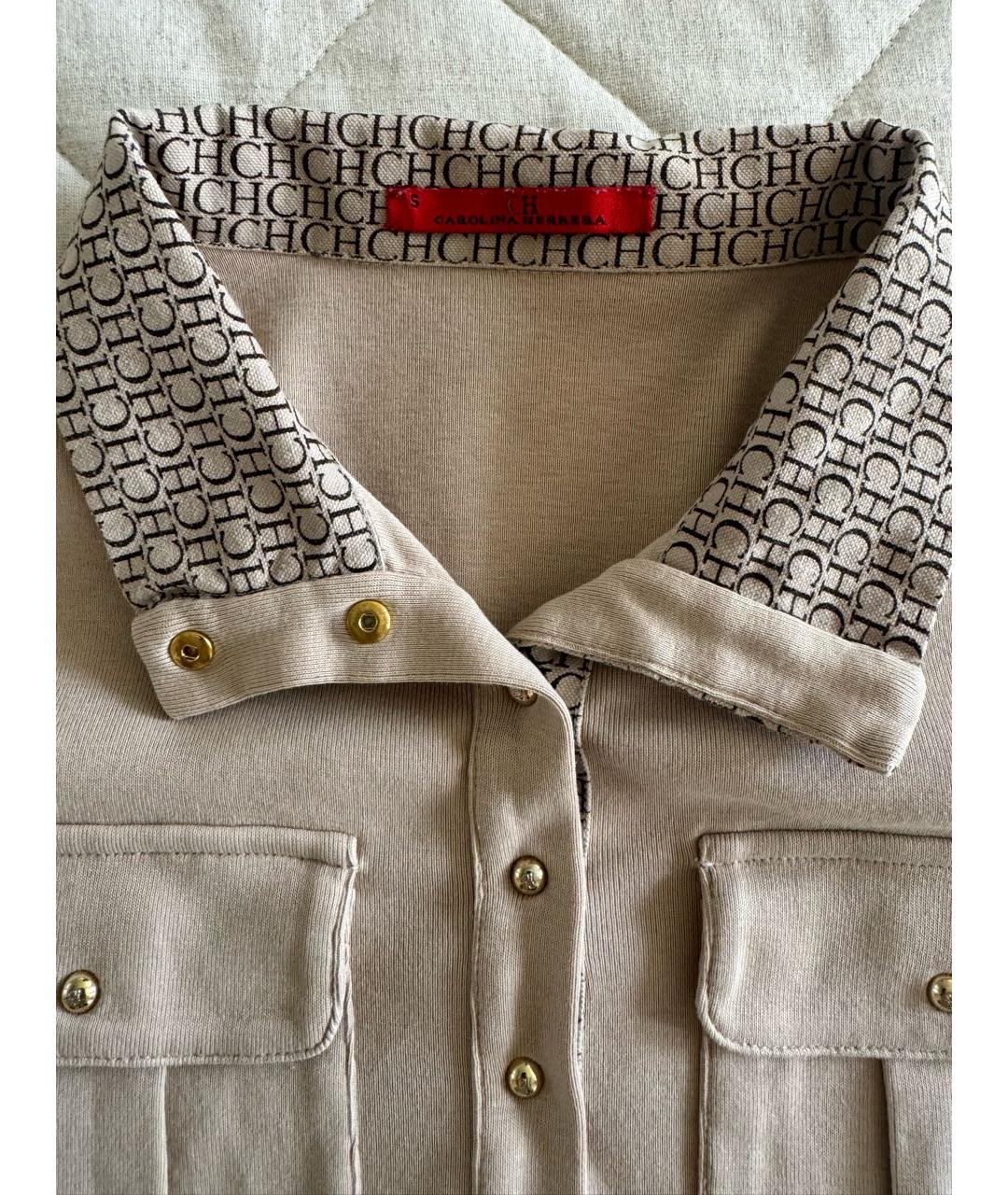 CAROLINA HERRERA Бежевый хлопковый джемпер / свитер, фото 3
