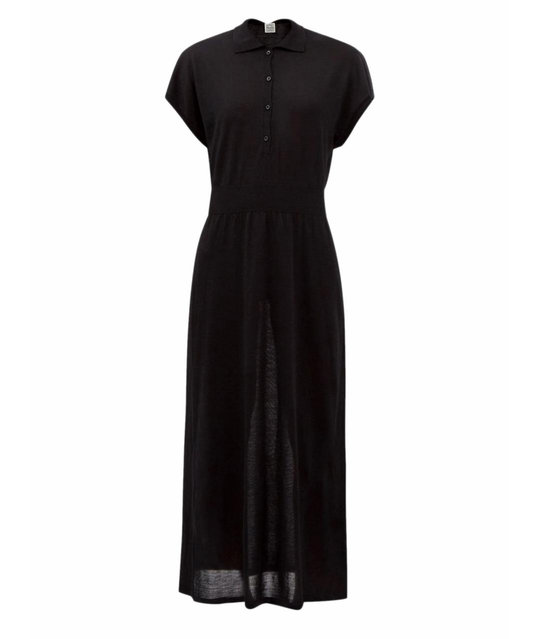 TOTEME Черное шерстяное повседневное платье, фото 1