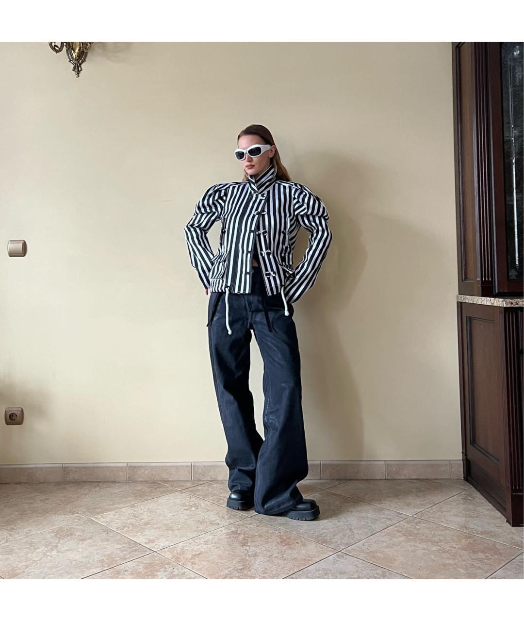 GIANFRANCO FERRE Черный полиэстеровый жакет/пиджак, фото 5