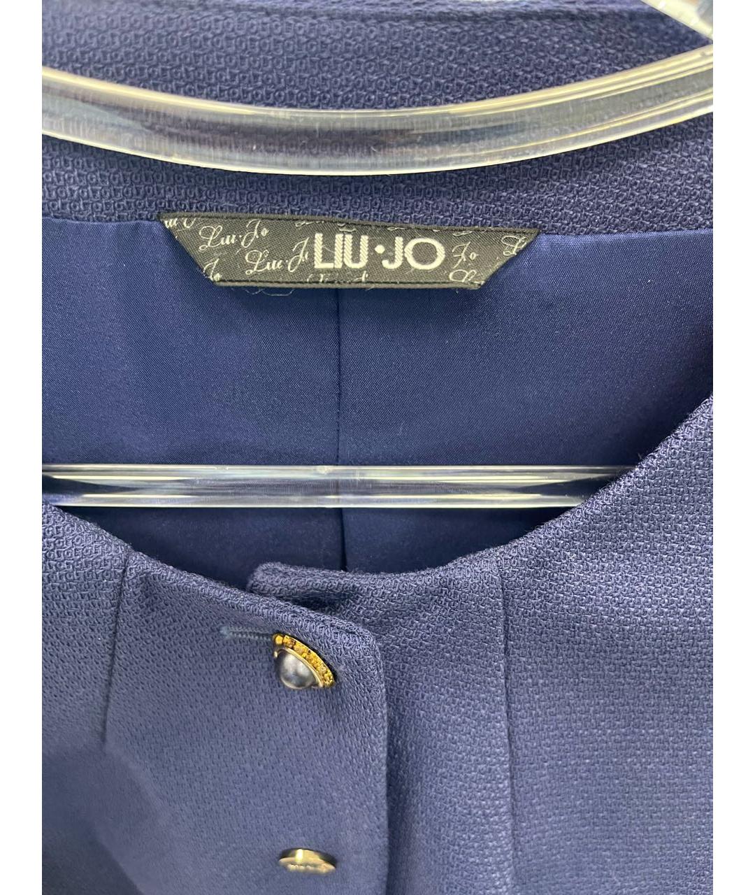 LIU JO Темно-синий полиэстеровый жакет/пиджак, фото 7