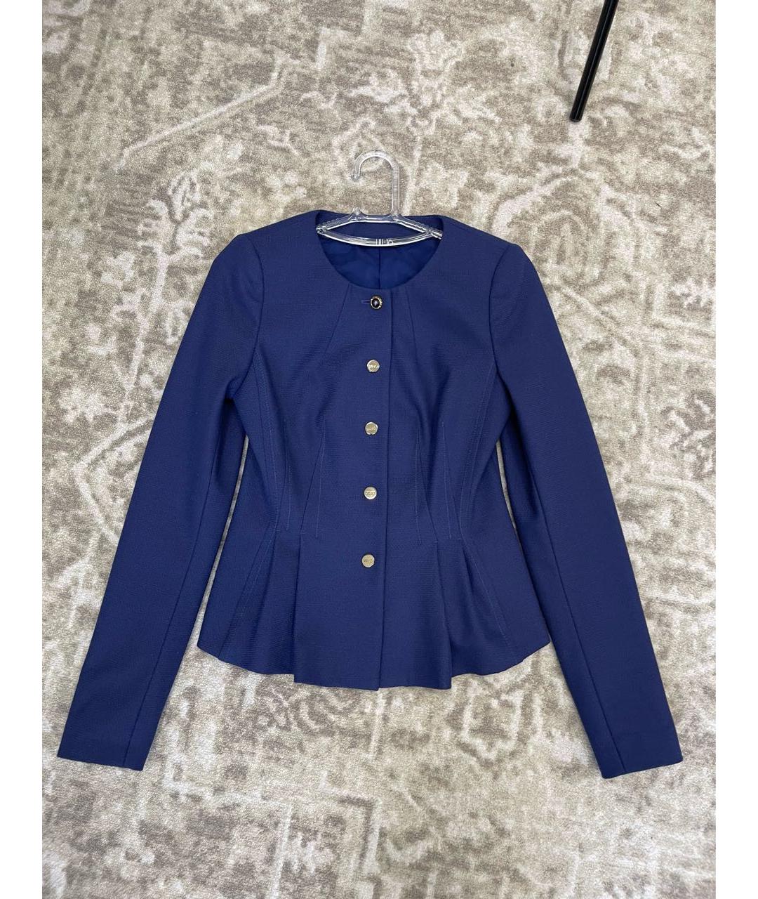 LIU JO Темно-синий полиэстеровый жакет/пиджак, фото 9