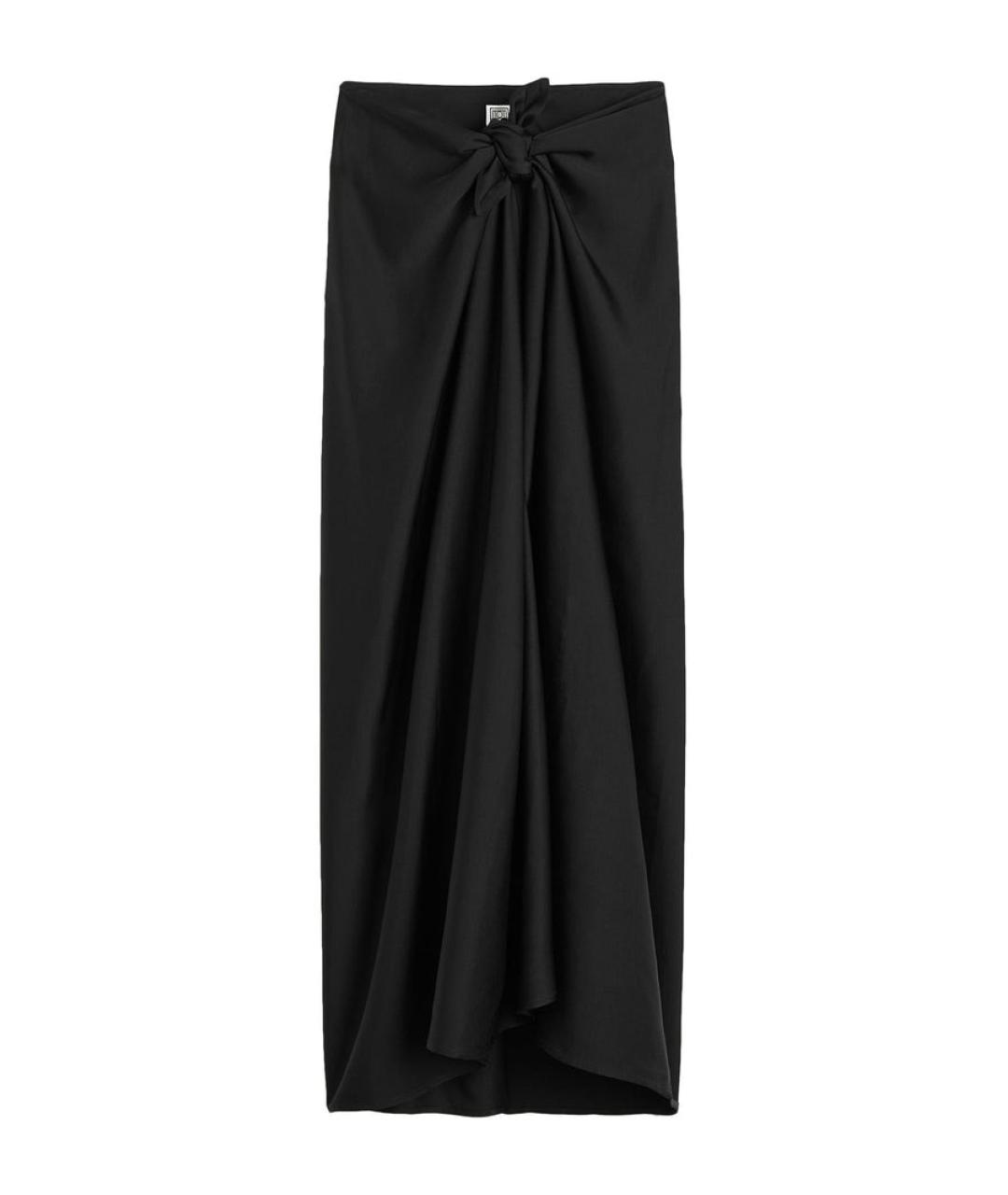 TOTEME Черная вискозная юбка макси, фото 1