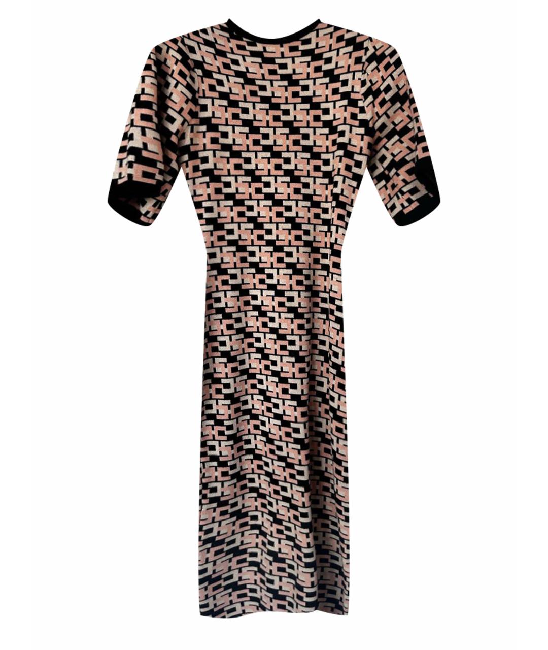 ELISABETTA FRANCHI Бежевое вискозное повседневное платье, фото 1
