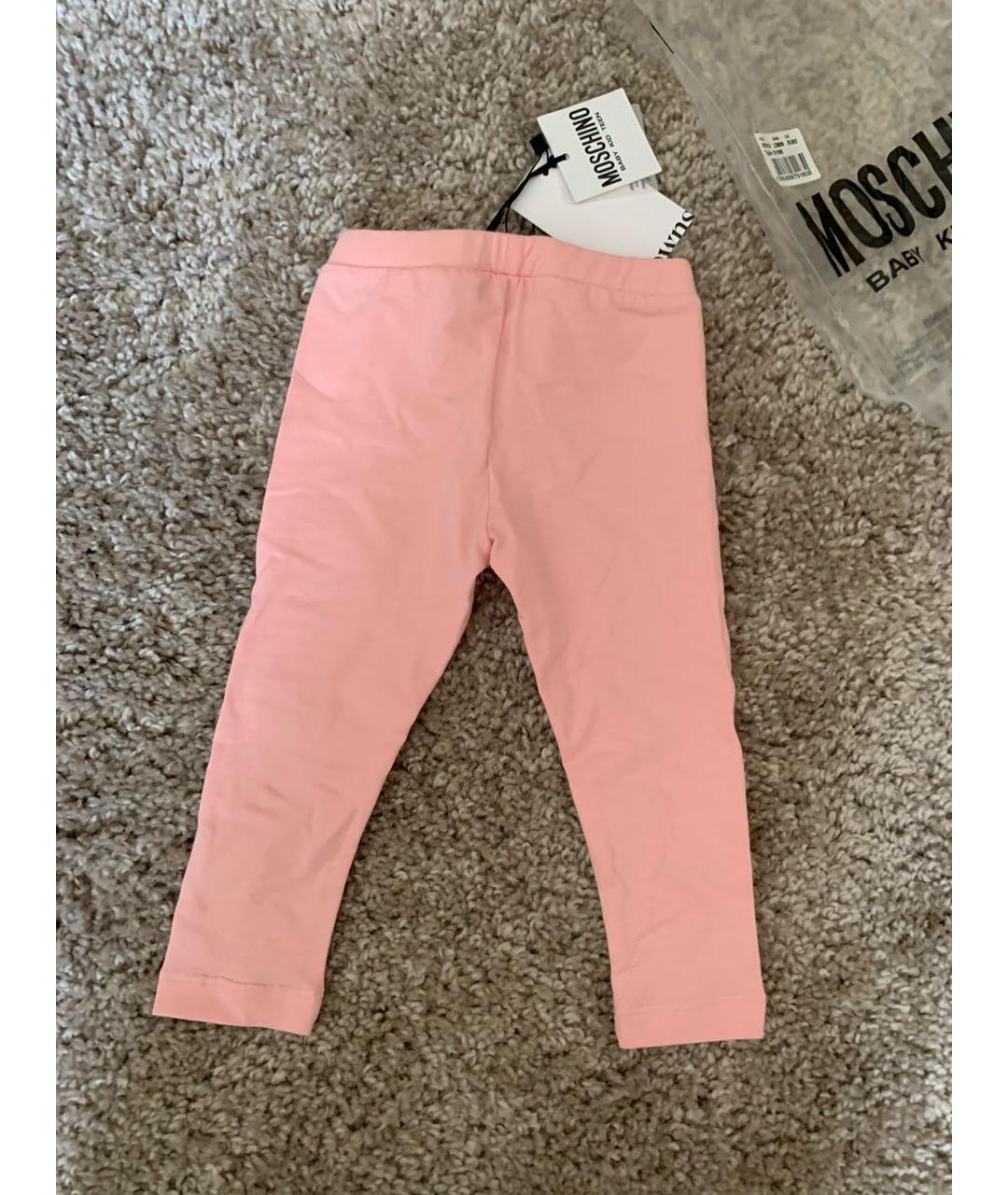 MOSCHINO KIDS Розовые хлопковые брюки и шорты, фото 3