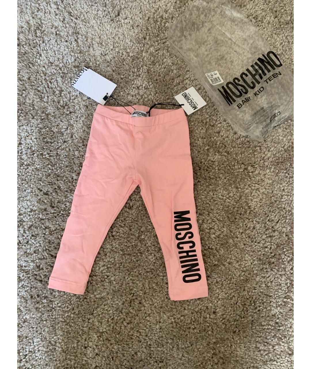 MOSCHINO KIDS Розовые хлопковые брюки и шорты, фото 5