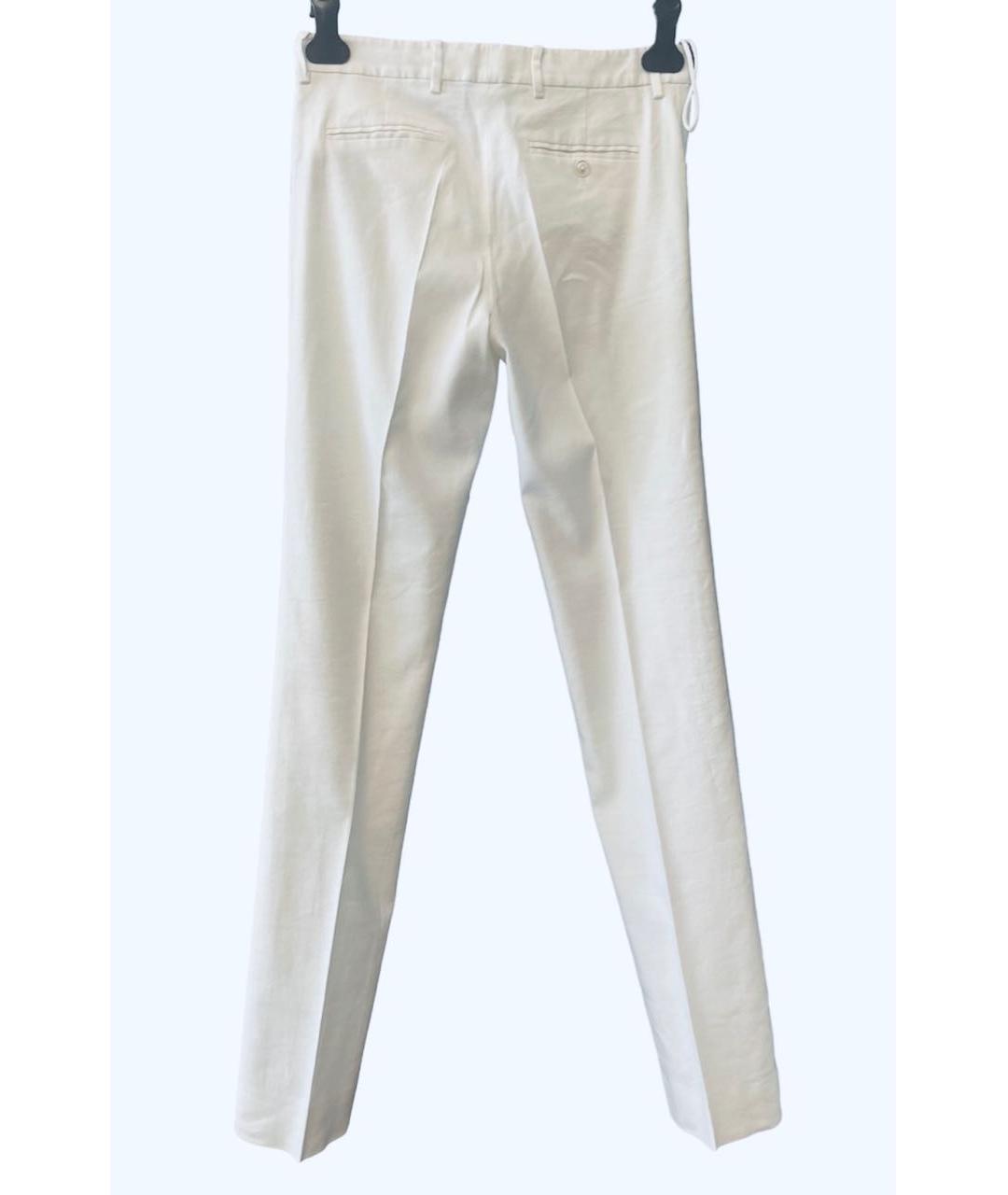 RALPH LAUREN Белые льняные брюки узкие, фото 2