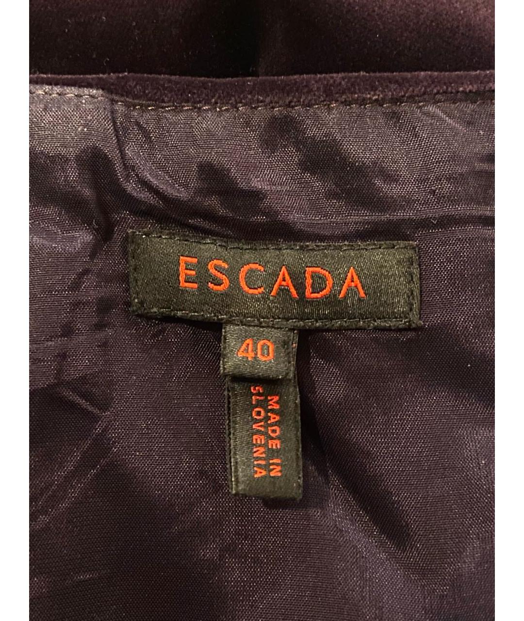 ESCADA Бордовая хлопко-эластановая юбка мини, фото 2