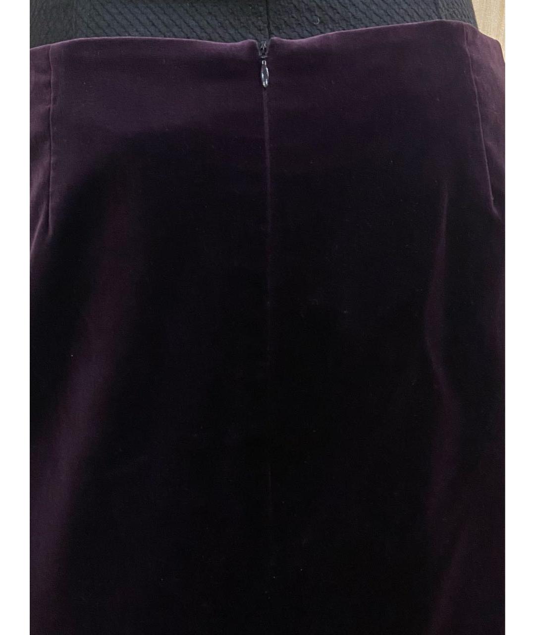 ESCADA Бордовая хлопко-эластановая юбка мини, фото 7