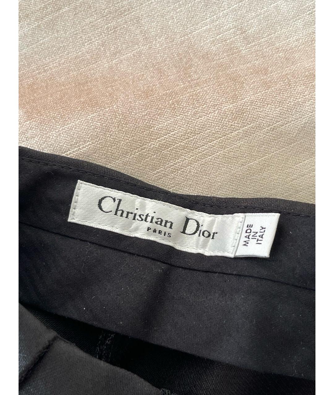 CHRISTIAN DIOR Черные полиэстеровые брюки узкие, фото 5