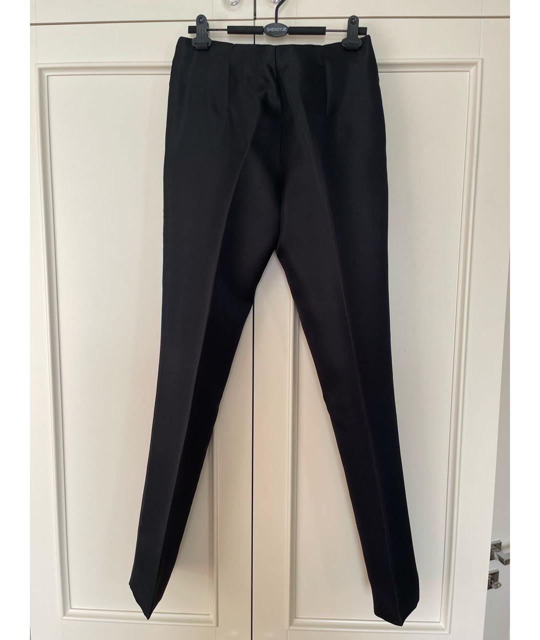 CHRISTIAN DIOR Черные полиэстеровые брюки узкие, фото 2