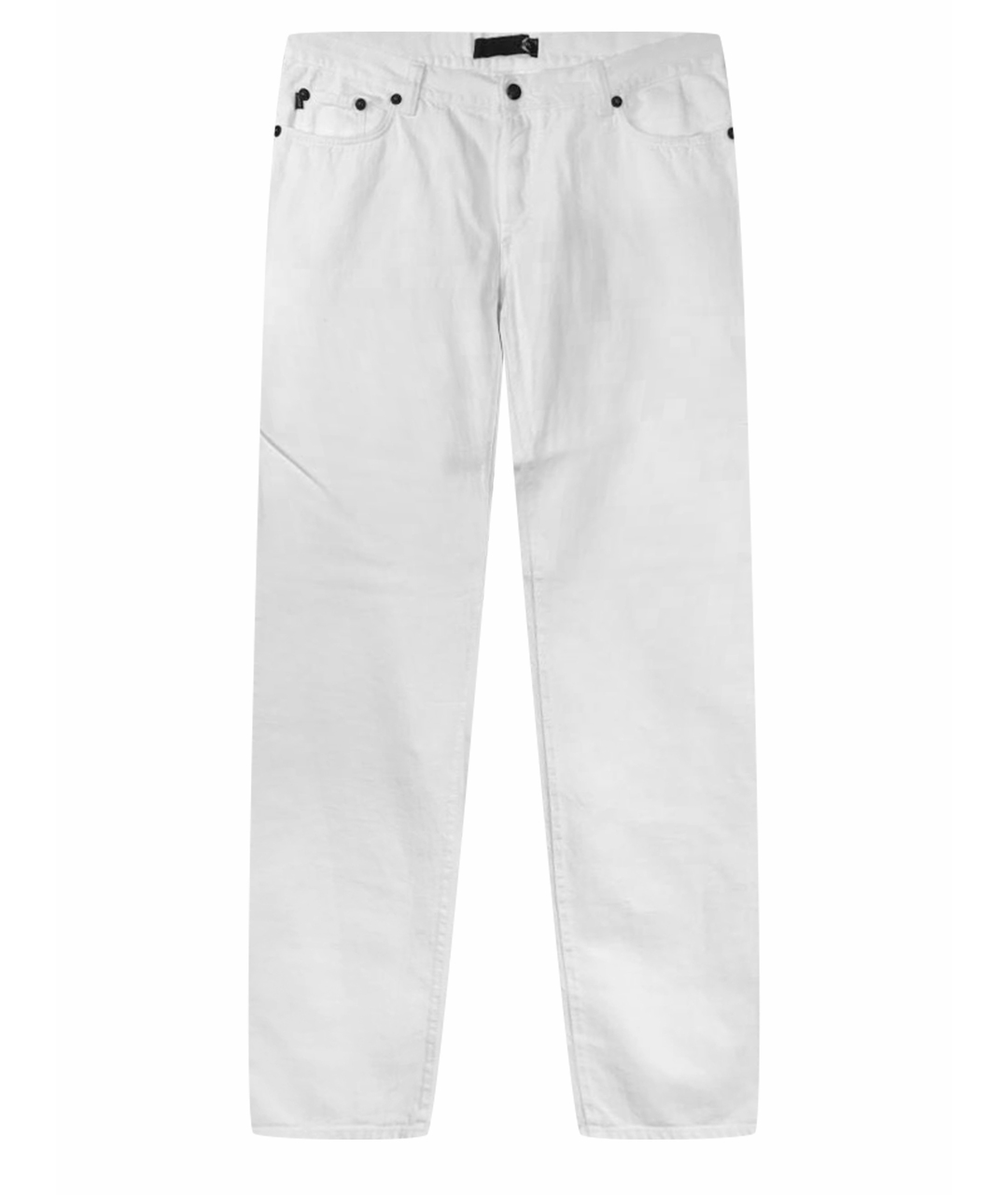 JUST CAVALLI Белые хлопковые прямые джинсы, фото 1