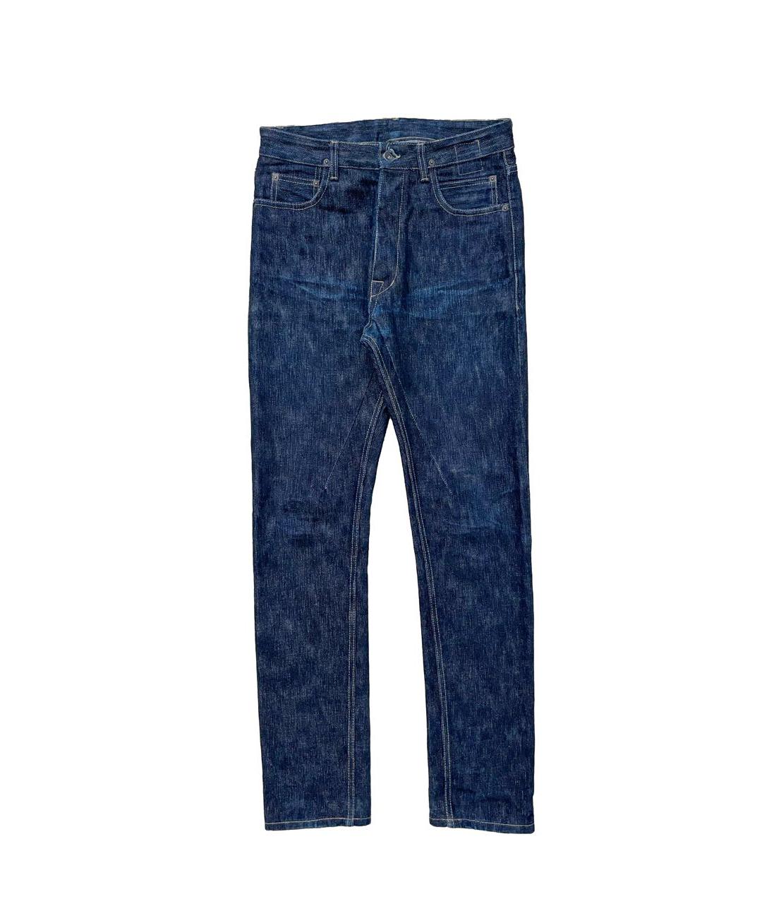 RICK OWENS DRKSHDW Синие хлопковые прямые джинсы, фото 1