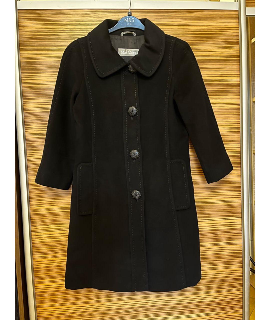 MAX MARA Черное шерстяное пальто, фото 9