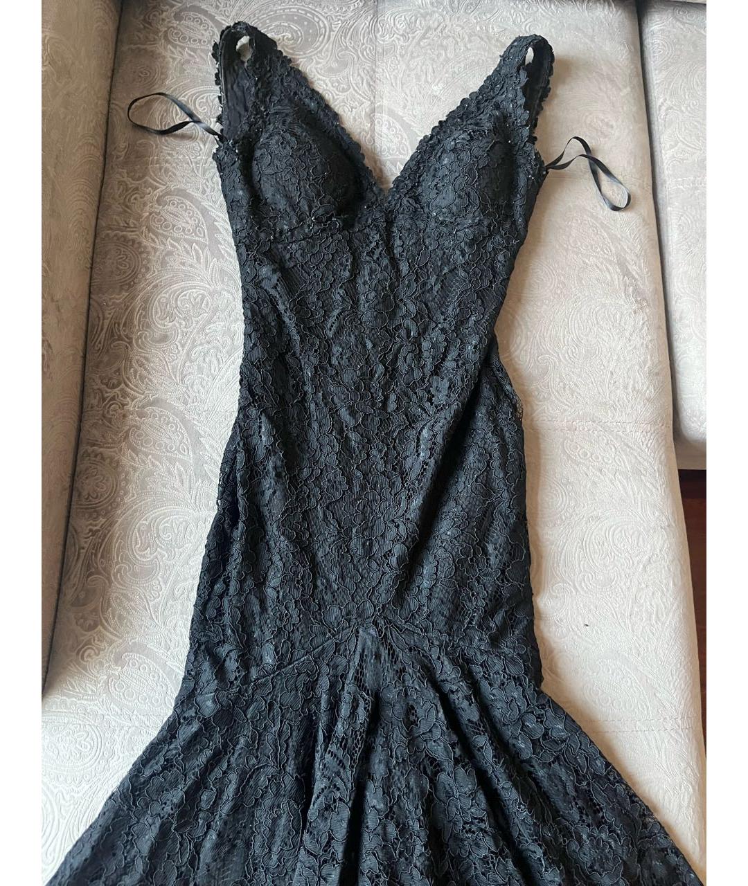 JOVANI Черное кружевное вечернее платье, фото 4