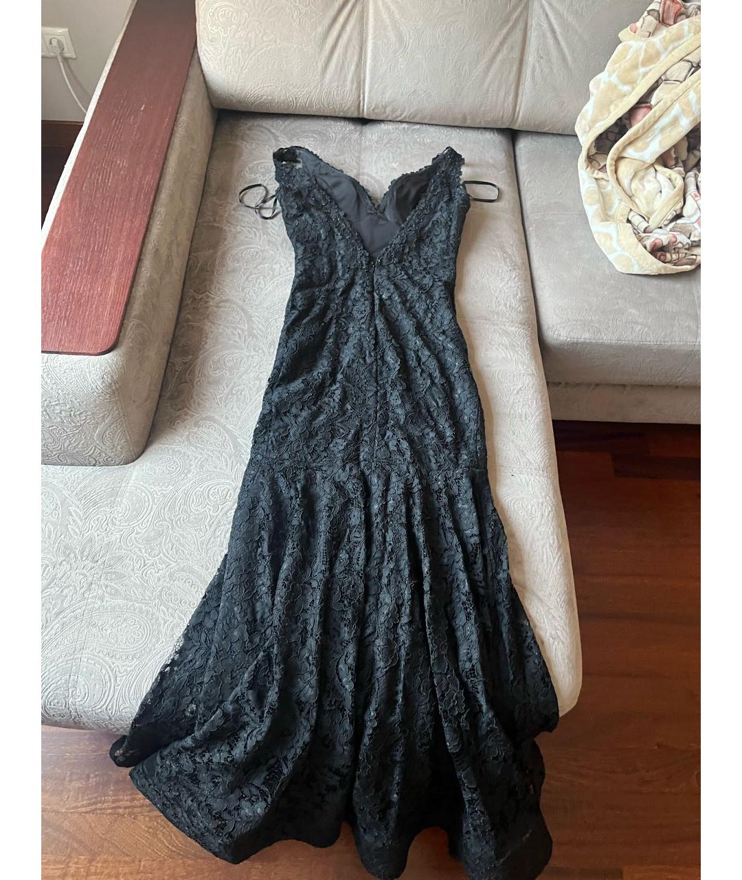 JOVANI Черное кружевное вечернее платье, фото 3
