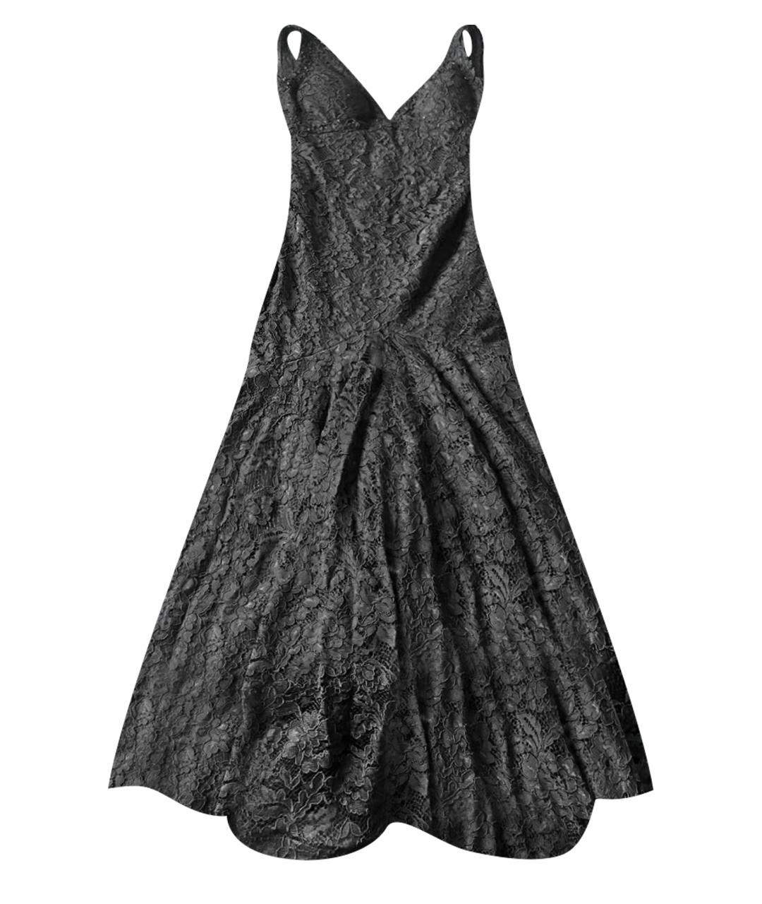 JOVANI Черное кружевное вечернее платье, фото 1