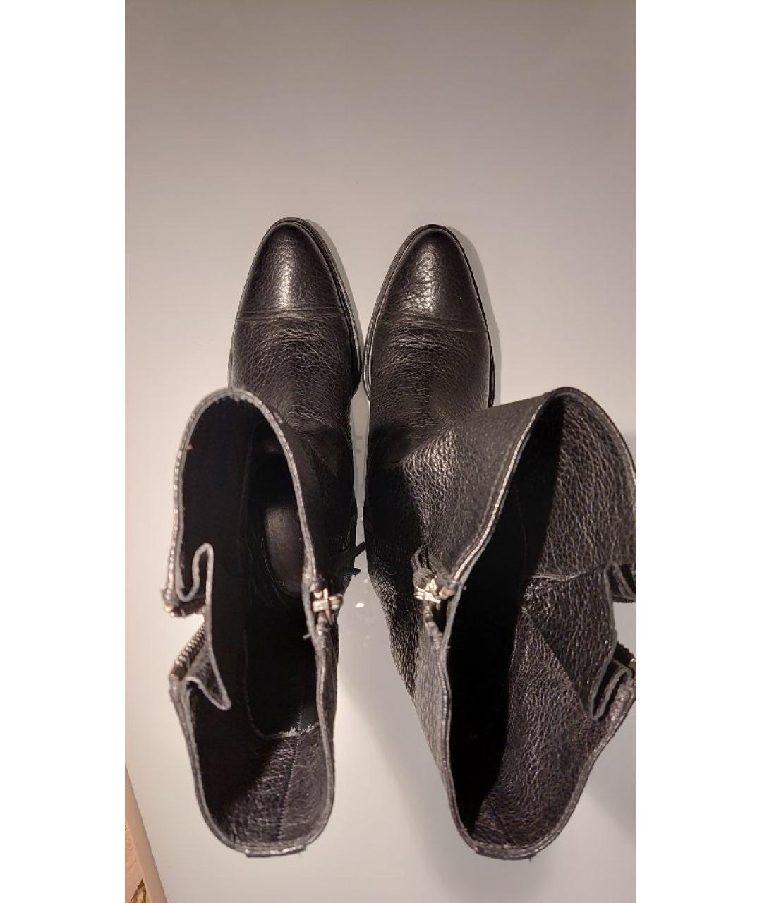 MIU MIU Черные кожаные ботинки, фото 3