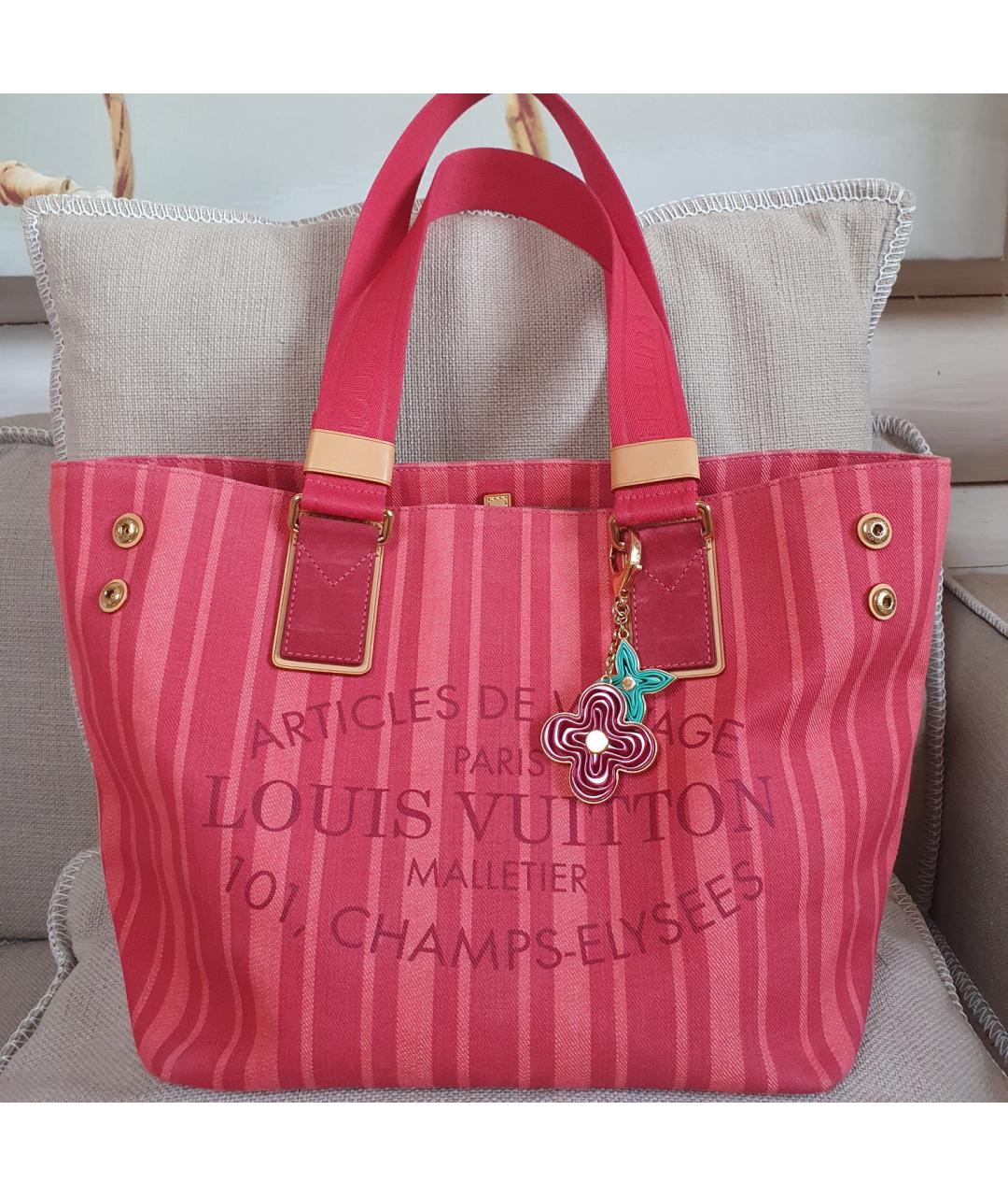 LOUIS VUITTON Красная сумка тоут, фото 2