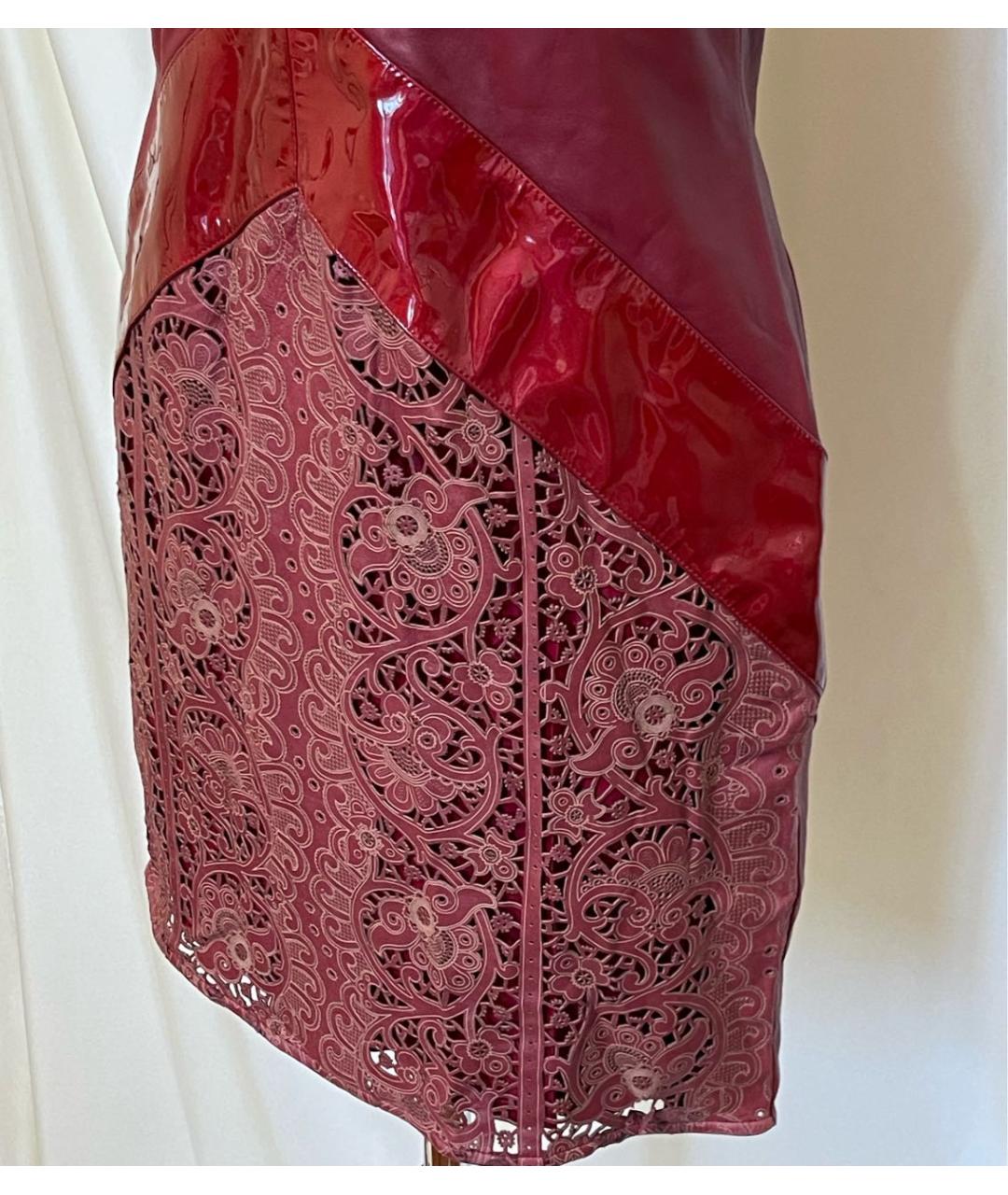 IRFE Красное вискозное коктейльное платье, фото 4