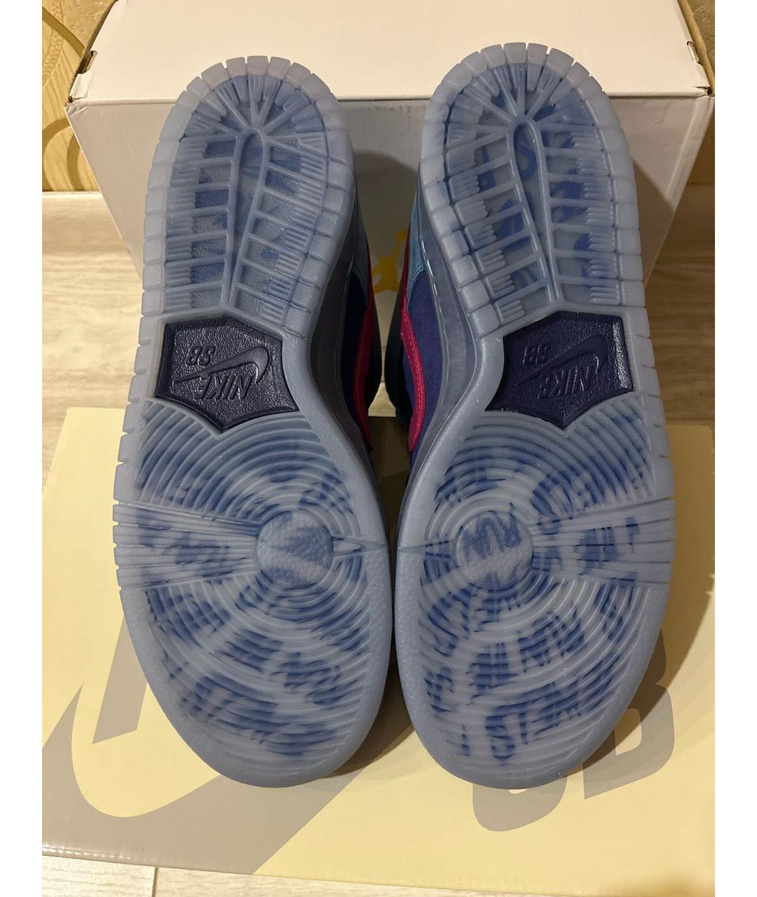 NIKE Синие замшевые низкие кроссовки / кеды, фото 3