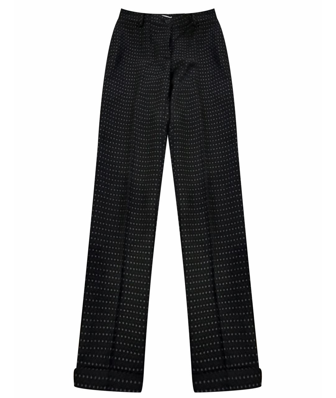 P.A.R.O.S.H. Черные вискозные прямые брюки, фото 1