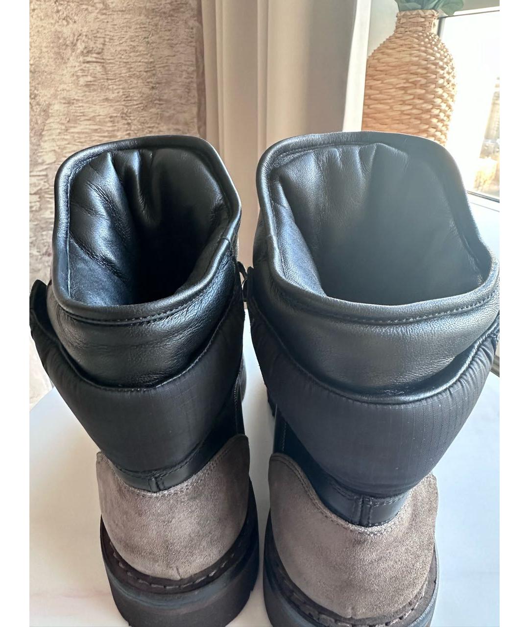 BRUNELLO CUCINELLI Черные кожаные ботинки, фото 8